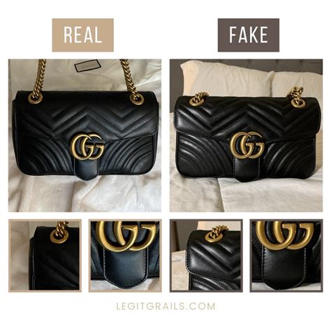 gucci marmont medium fake vs real|how to check gucci marmont bag.